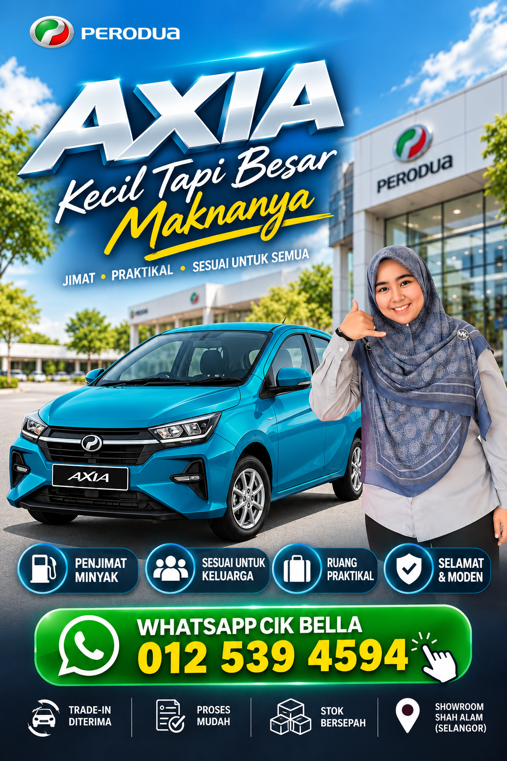 Perodua Axia Shah Alam Cik Bella
